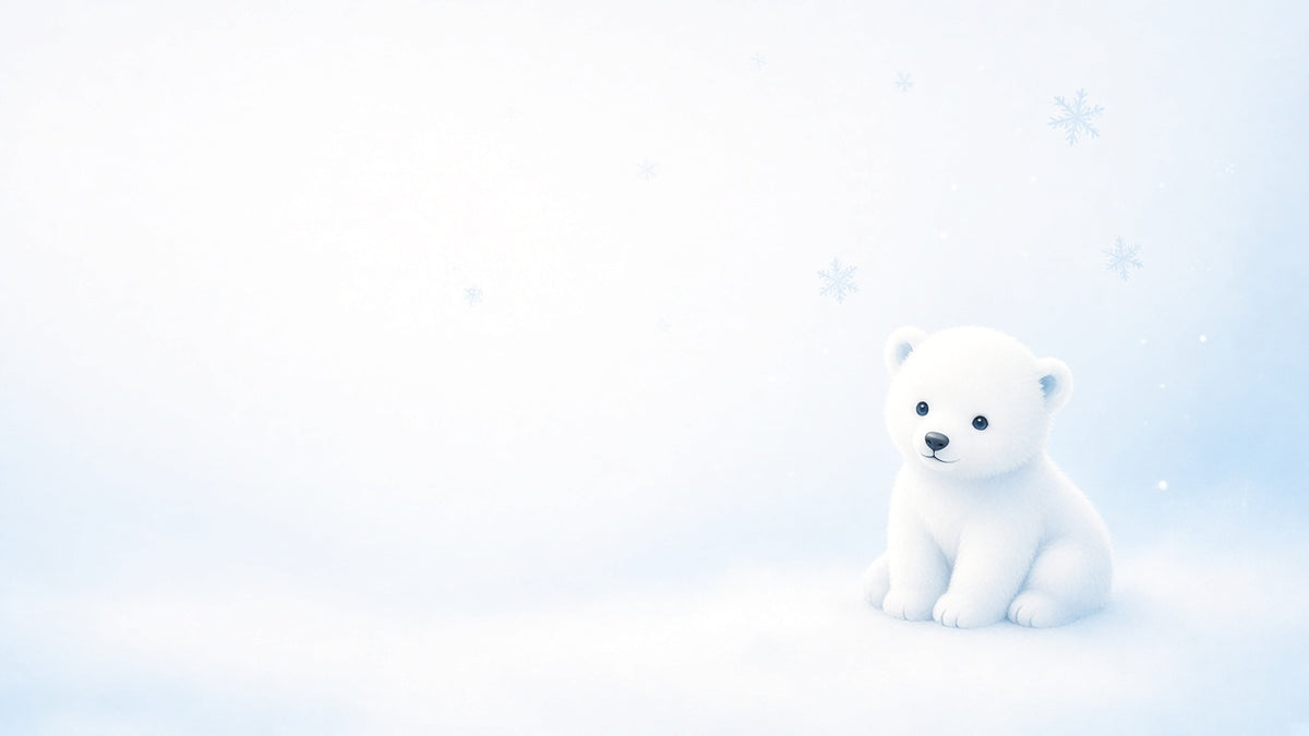 Clean Cubs snowy polar bear cub banner